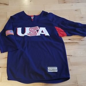 3/4 Sleeve USA Baseball Warm-Up Top
